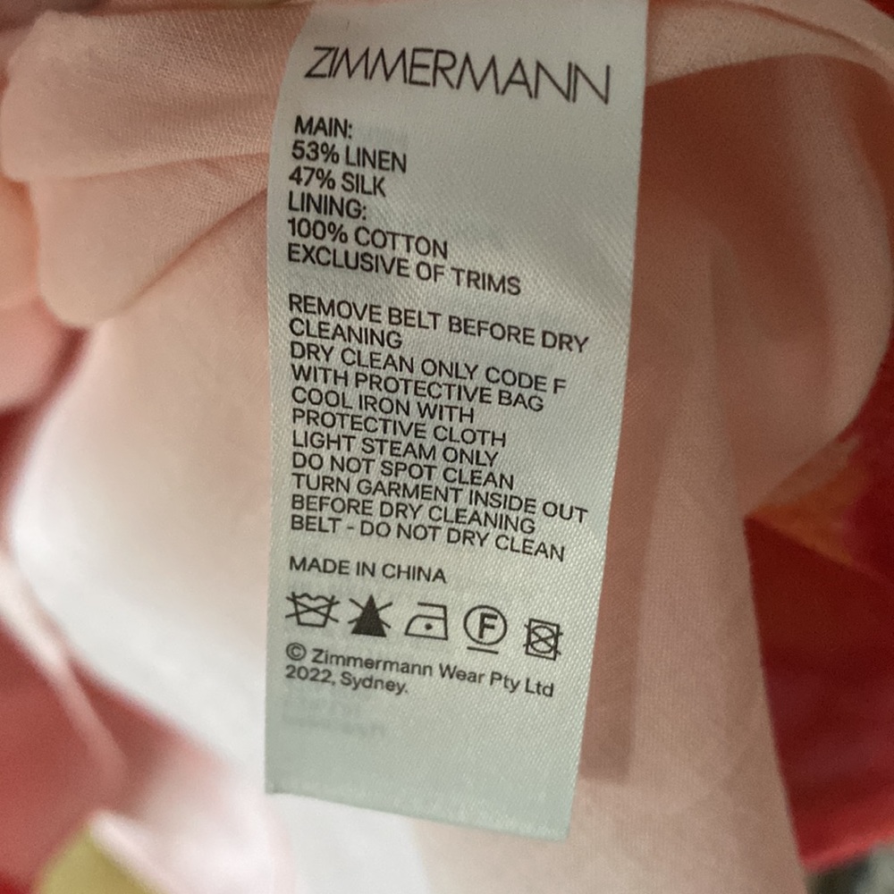 Zimmermann belted high tide mini dress - Picture 6 of 7